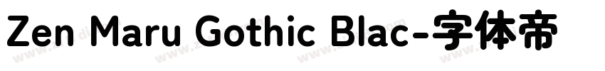 Zen Maru Gothic Blac字体转换